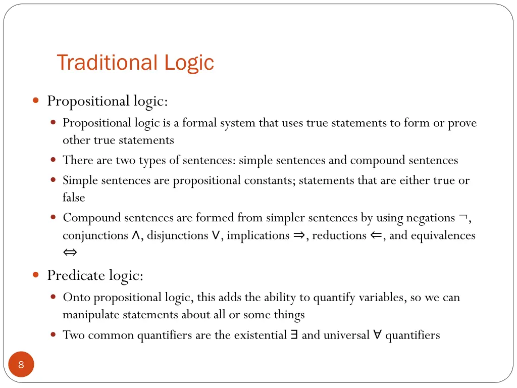 traditional logic