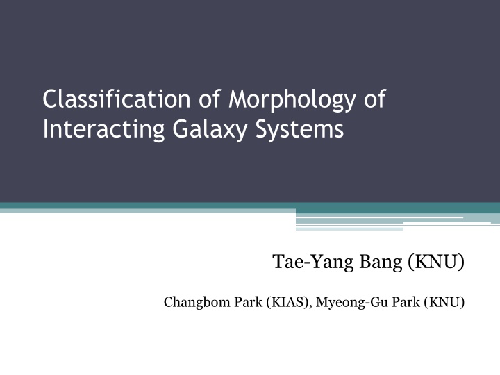 classification of morphology of interacting