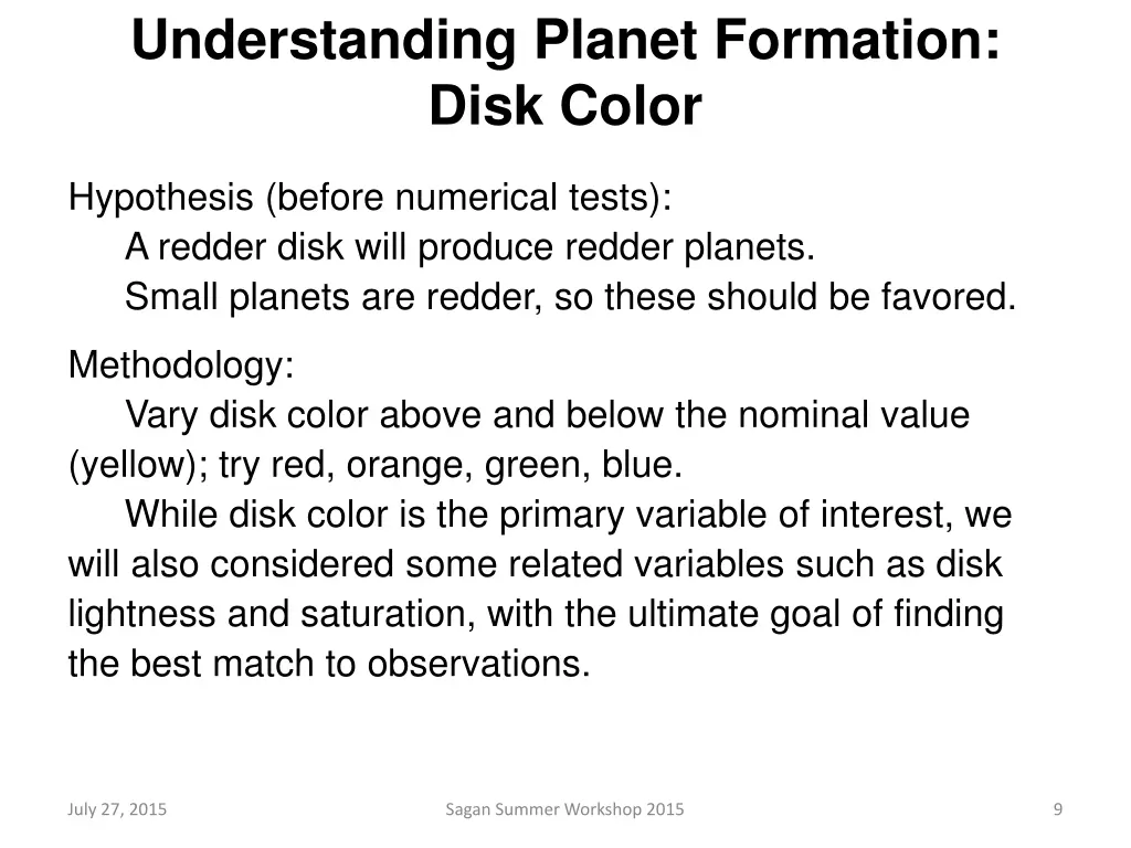 understanding planet formation disk color 2