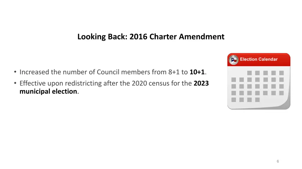 looking back 2016 charter amendment