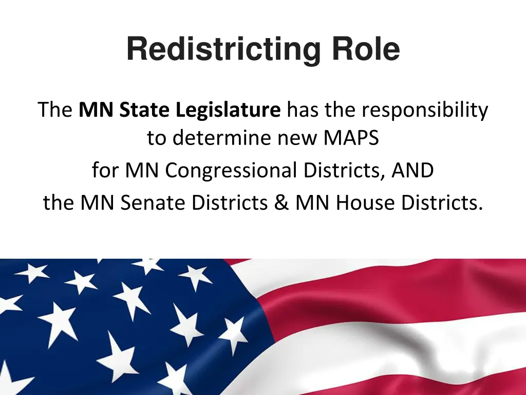 redistricting role
