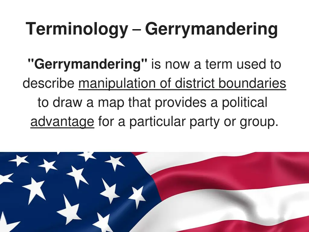 terminology gerrymandering 1