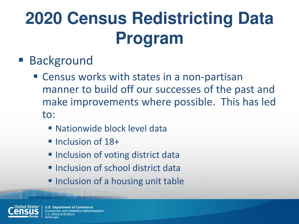 2020 census redistricting data program background