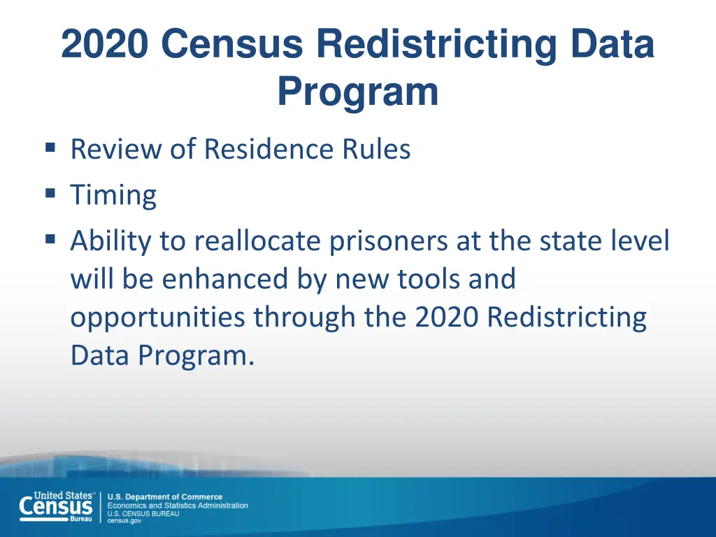 2020 census redistricting data program review