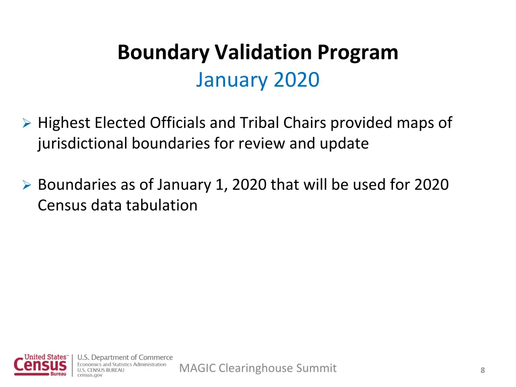 boundary validation program january 2020