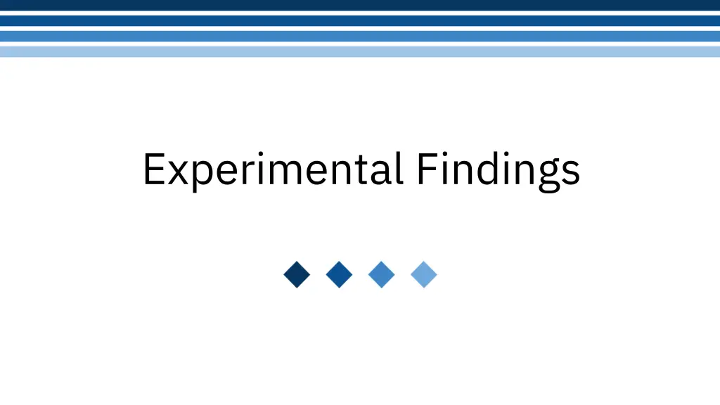 experimental findings