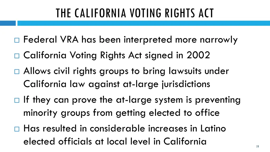 the california voting rights act
