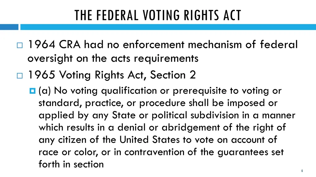 the federal voting rights act 1