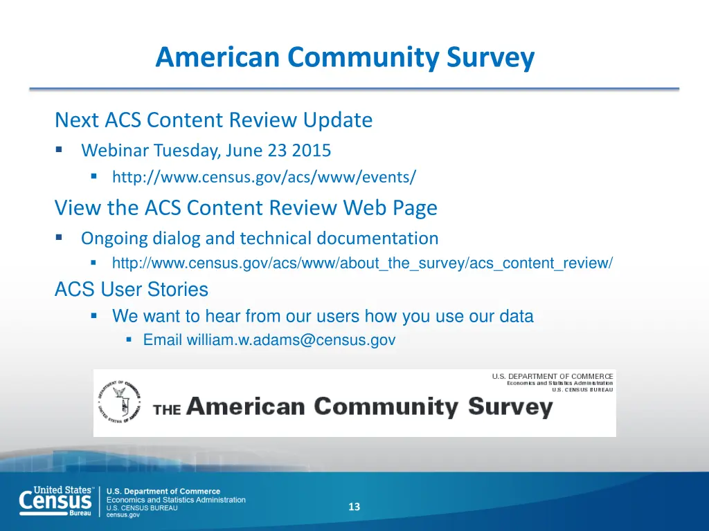 american community survey 2
