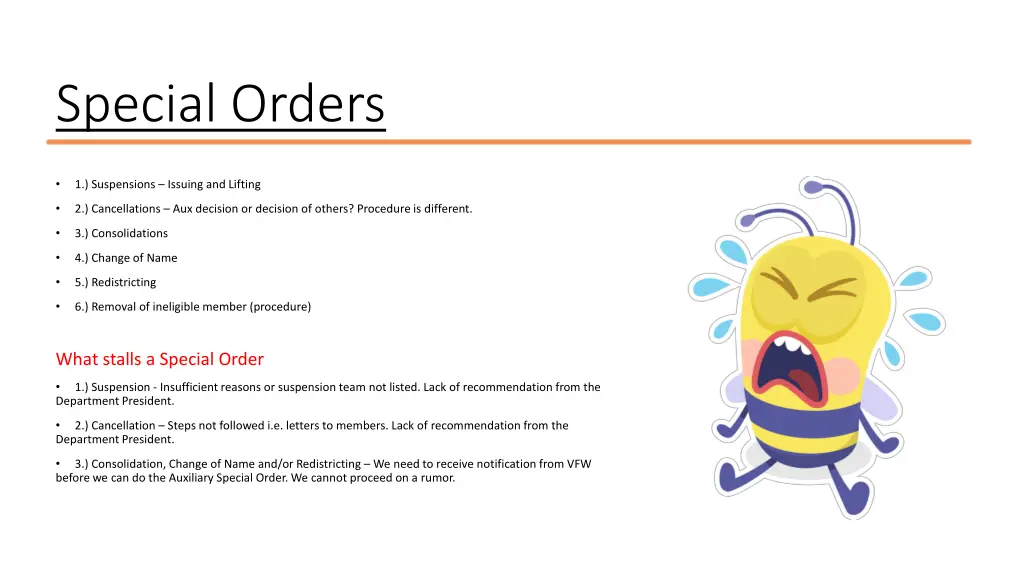 special orders