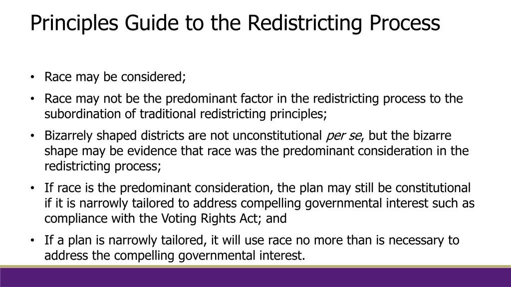 principles guide to the redistricting process
