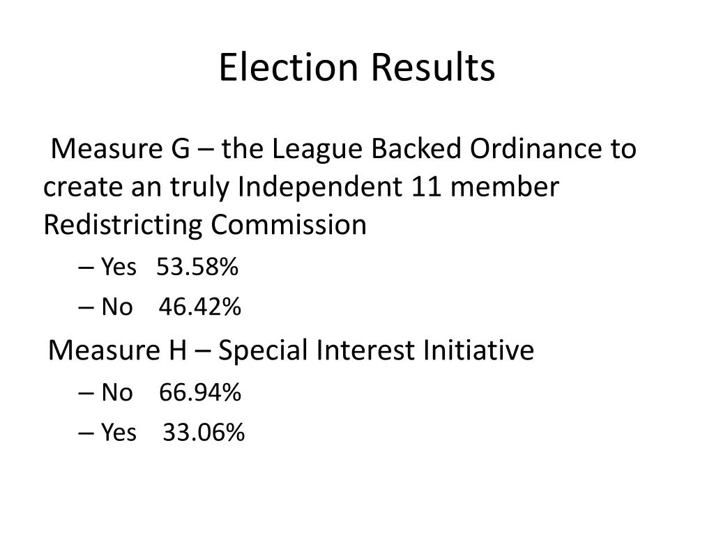 election results