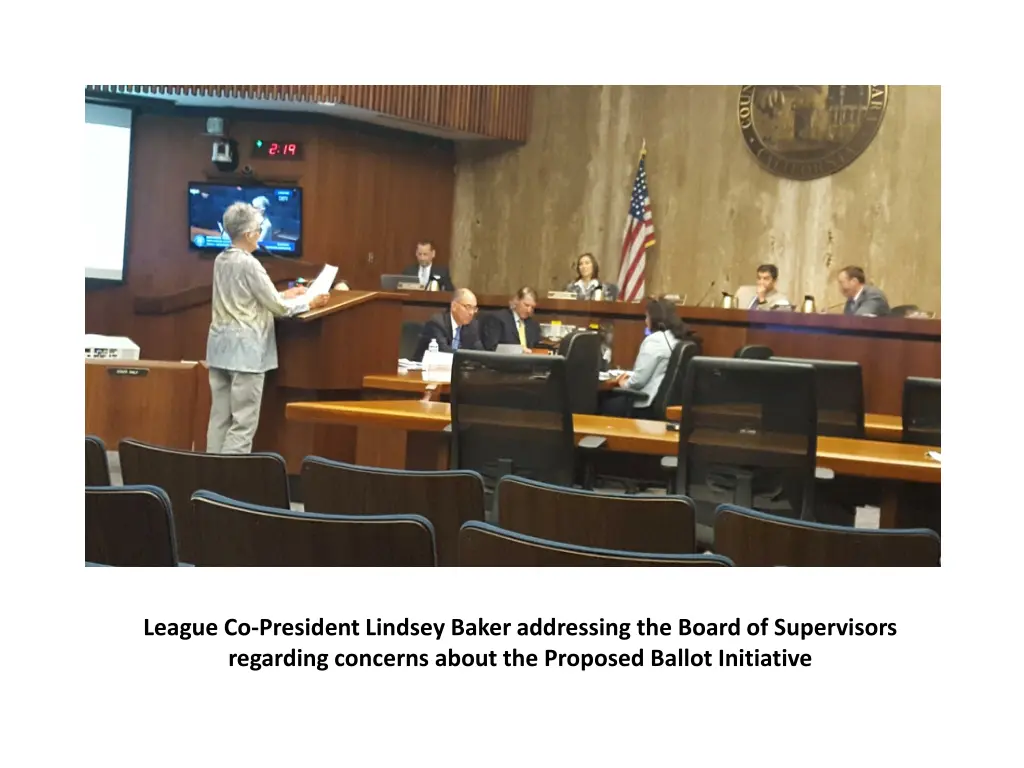 league co president lindsey baker addressing
