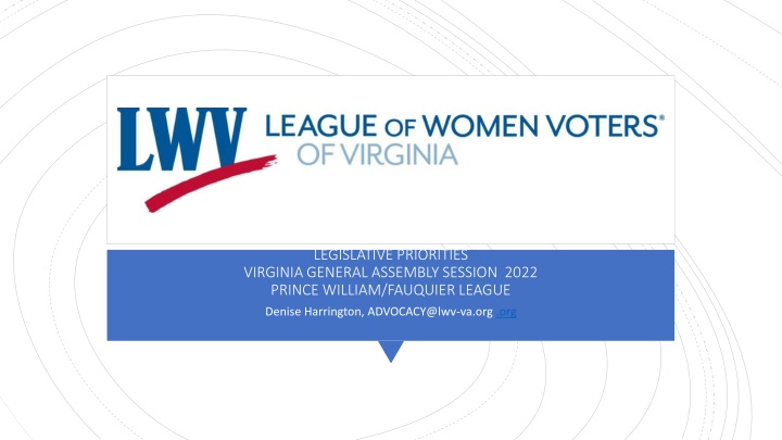 legislative priorities virginia general assembly