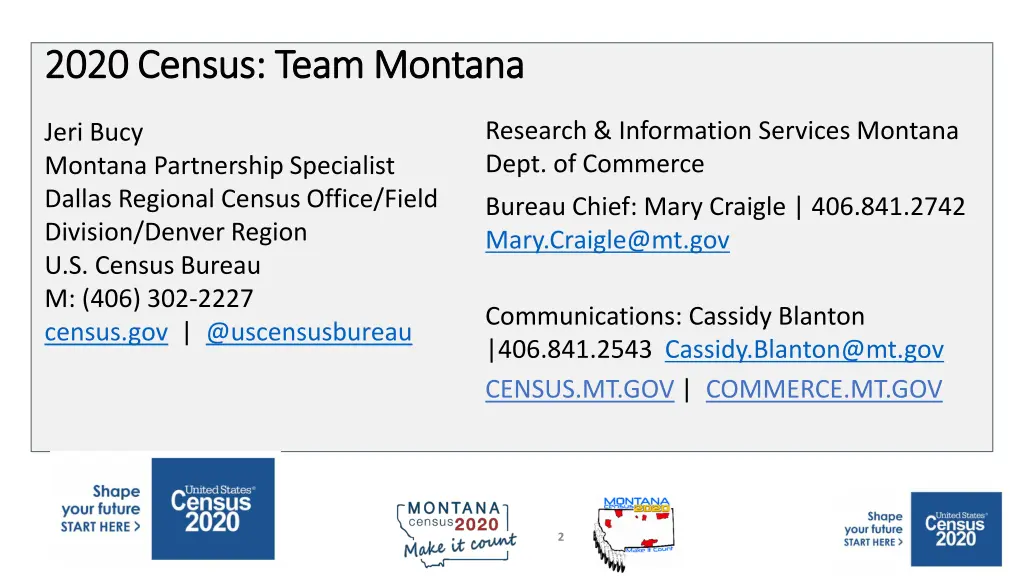 2020 census team montana 2020 census team montana