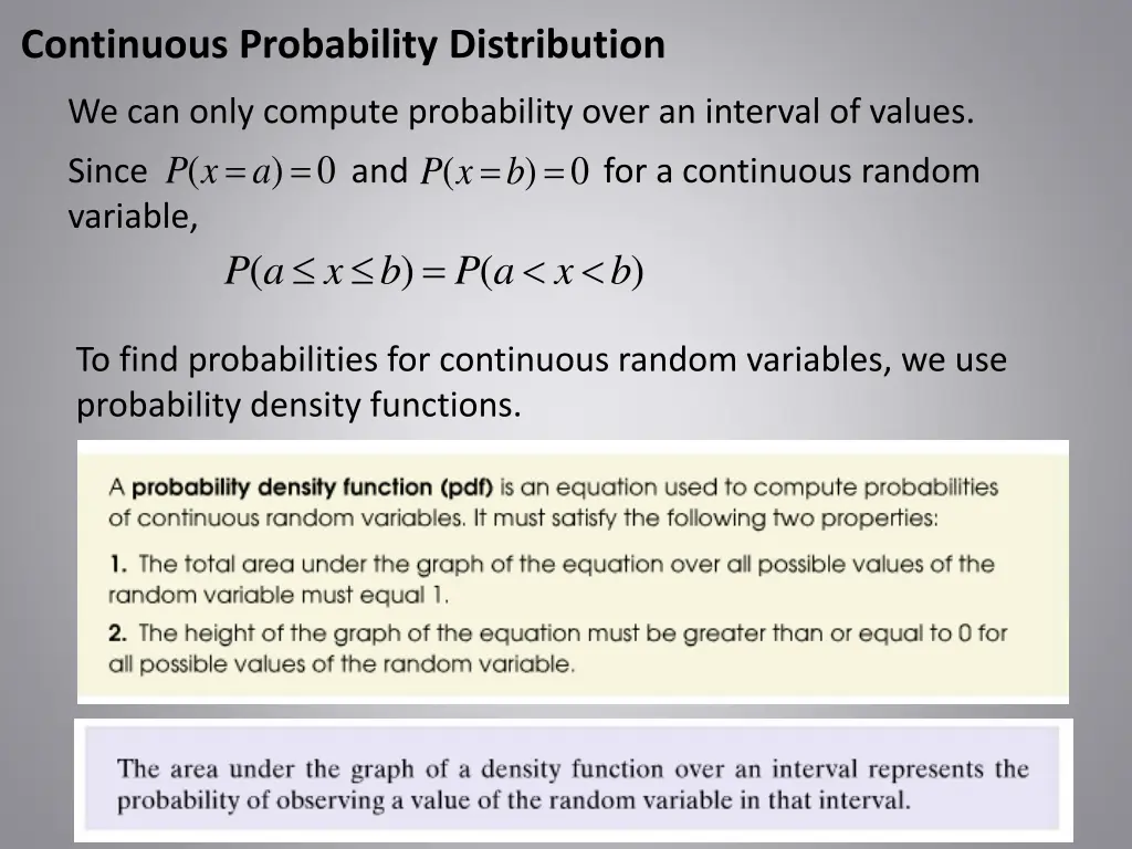 continuous probability distribution