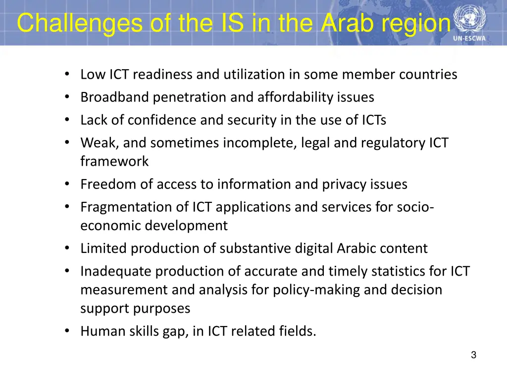 challenges of the is in the arab region
