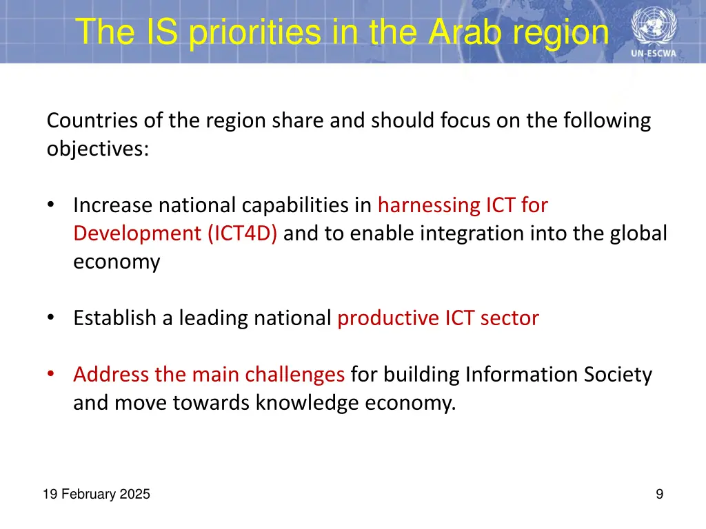 the is priorities in the arab region