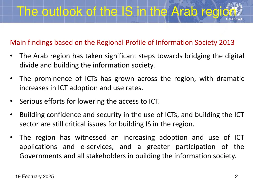 the outlook of the is in the arab region