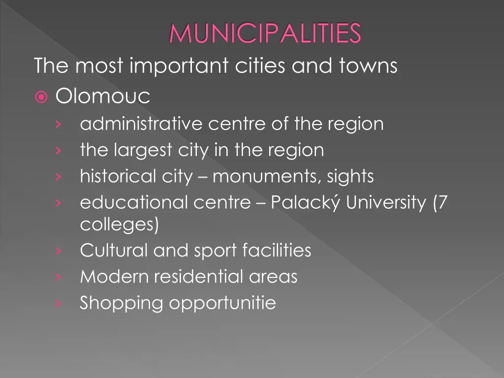 municipalities