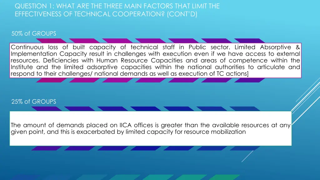 question 1 what are the three main factors that 1