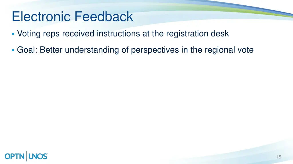 electronic feedback