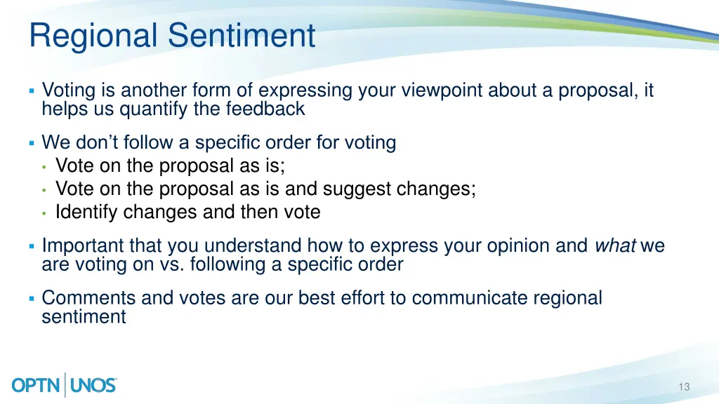 regional sentiment