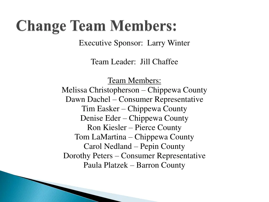 executive sponsor larry winter