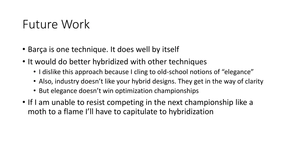 future work