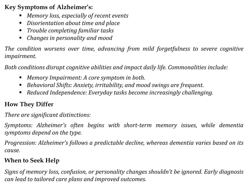 key symptoms of alzheimer s memory loss