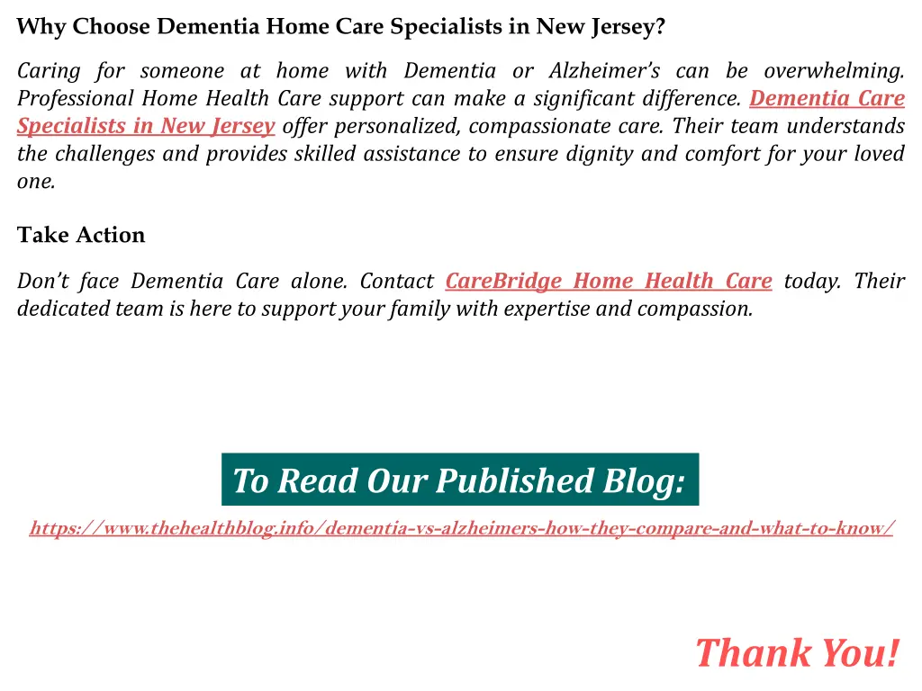 why choose dementia home care specialists