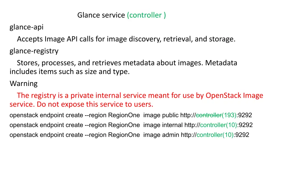 glance service controller