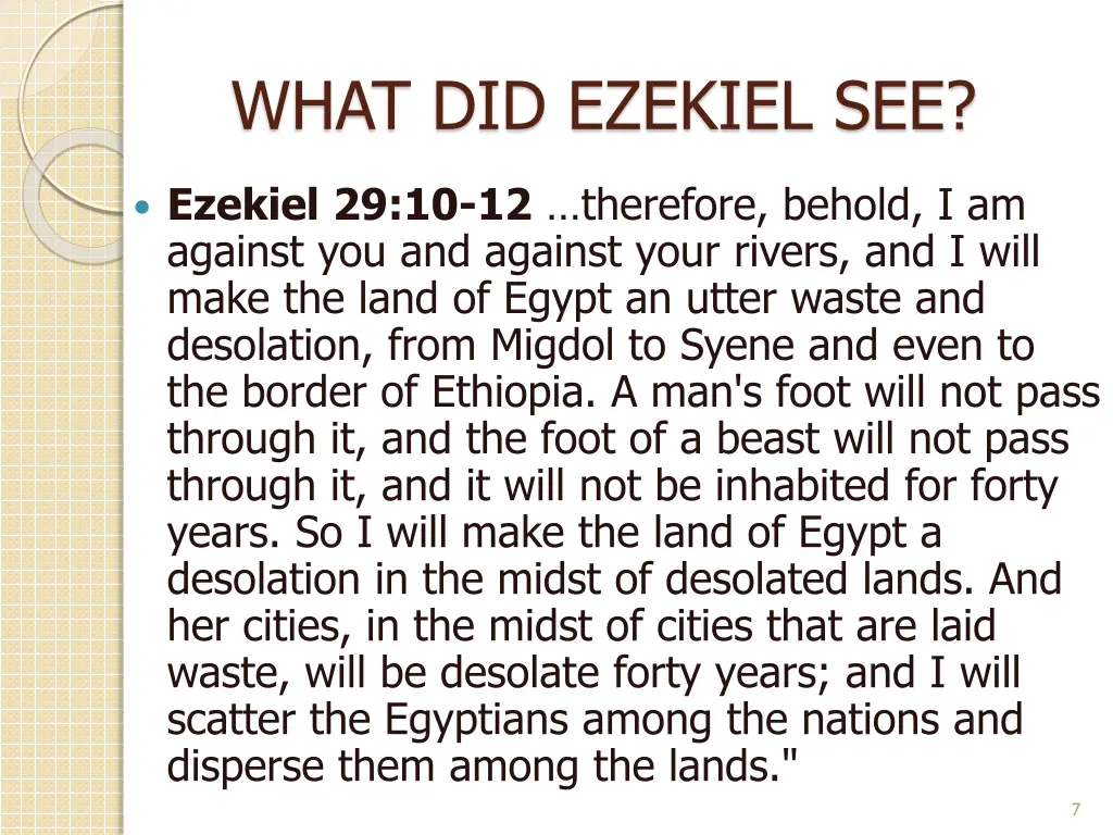 what did ezekiel see