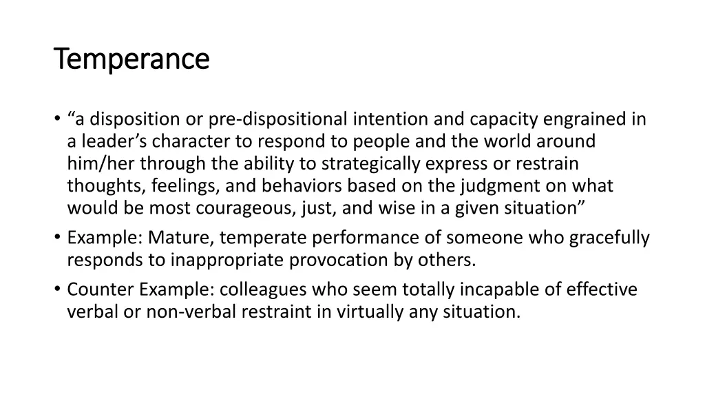 temperance temperance