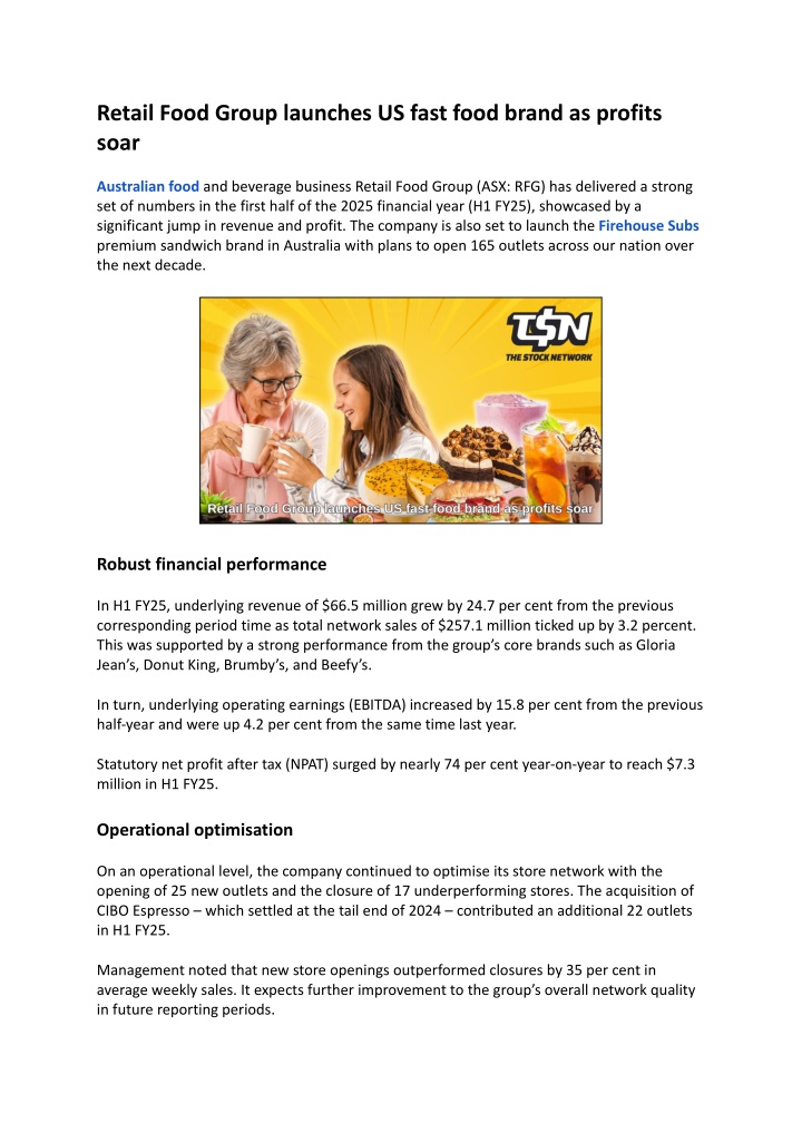 retail food group launches us fast food brand