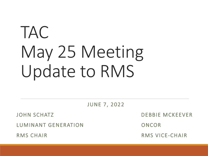 tac may 25 meeting update to rms