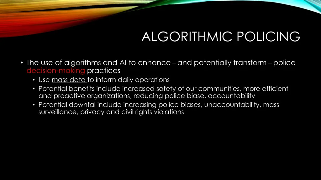 algorithmic policing 1