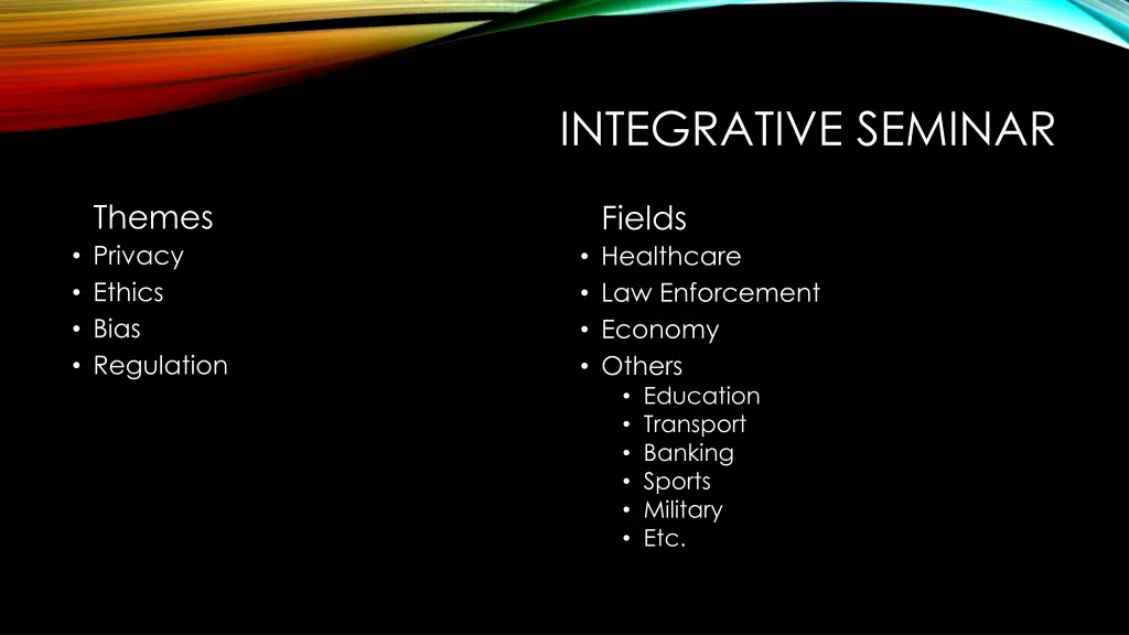 integrative seminar