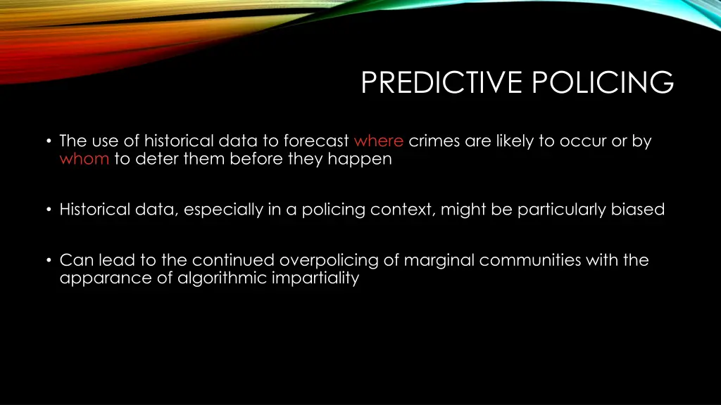 predictive policing