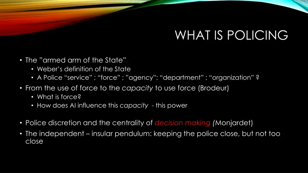what is policing