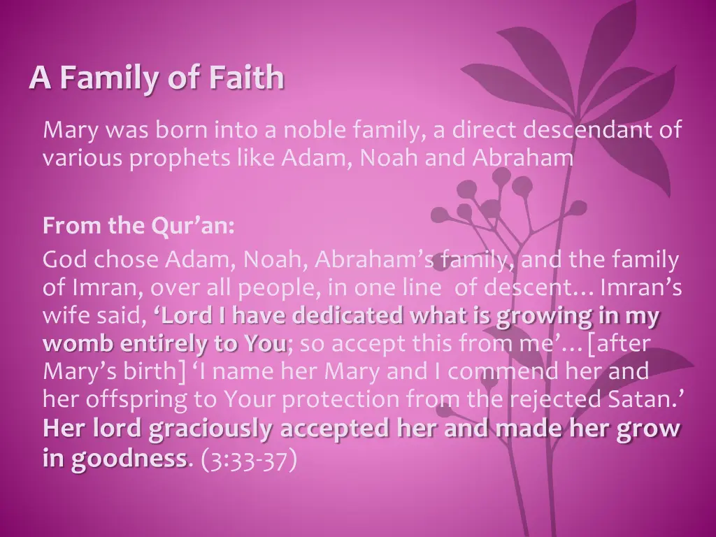 a family of faith