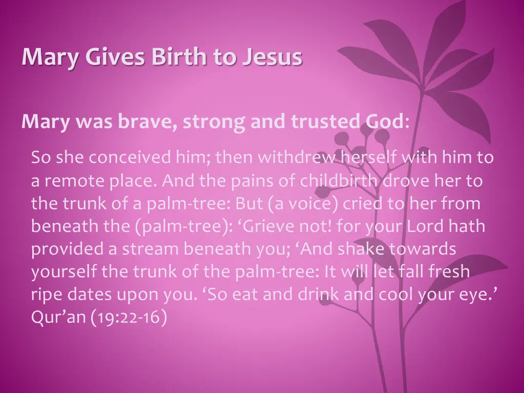 mary gives birth to jesus