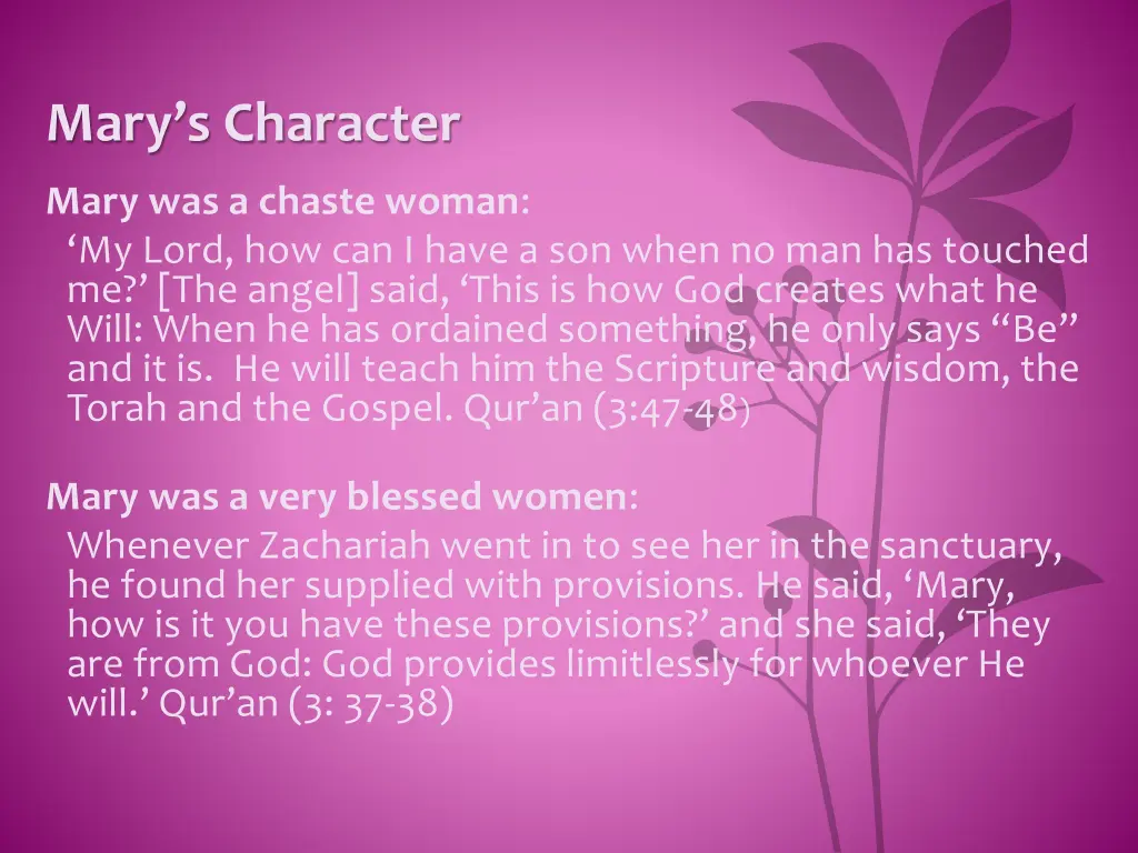 mary s character