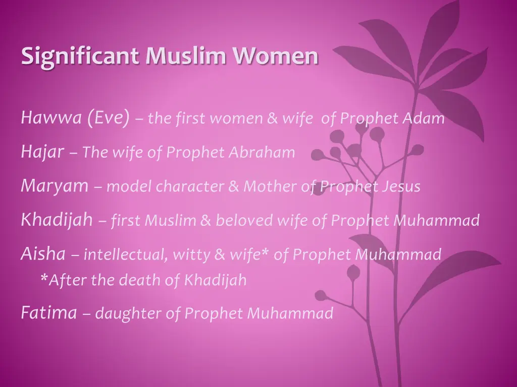 significant muslim women