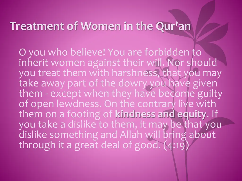 treatment of women in the qur an