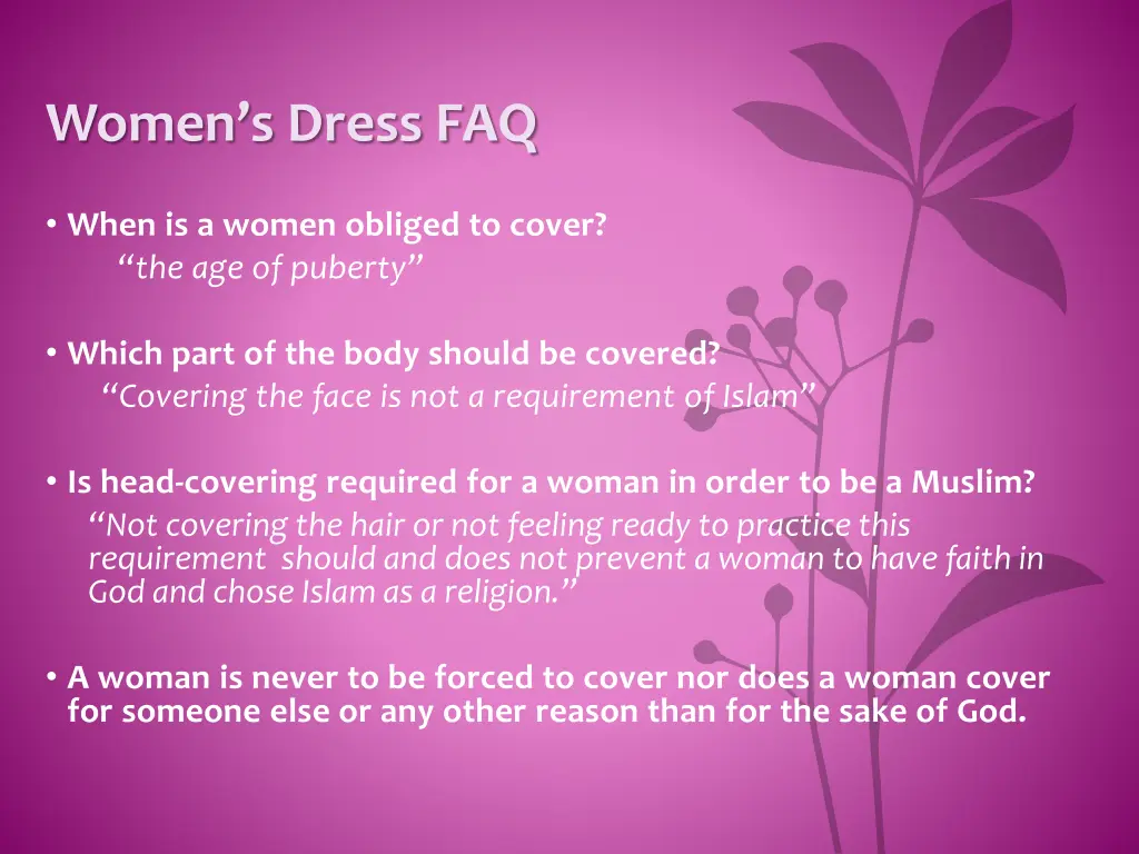women s dress faq