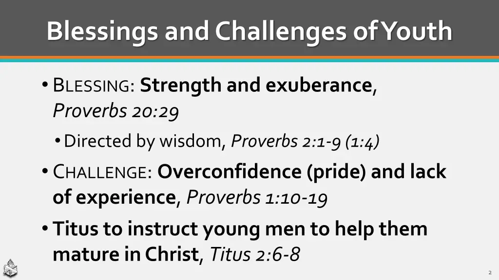 blessings and challenges of youth