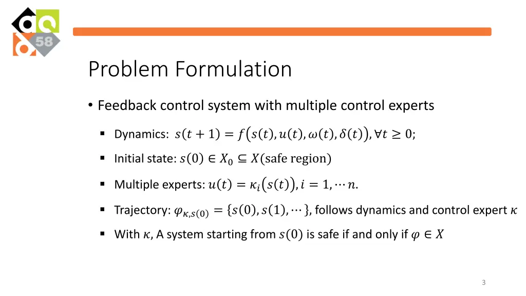 problem formulation