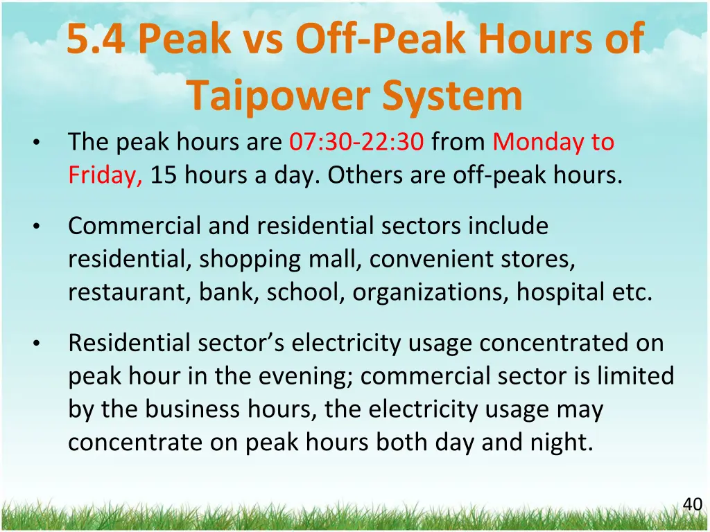 5 4 peak vs off peak hours of taipower system