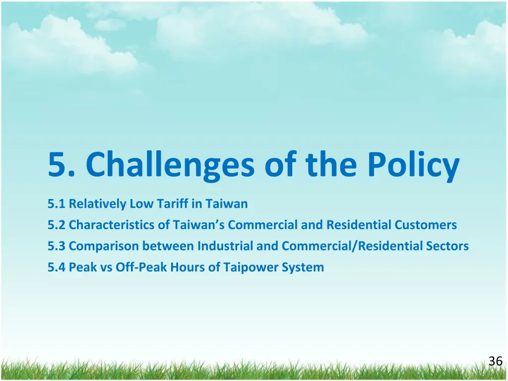 5 challenges of the policy
